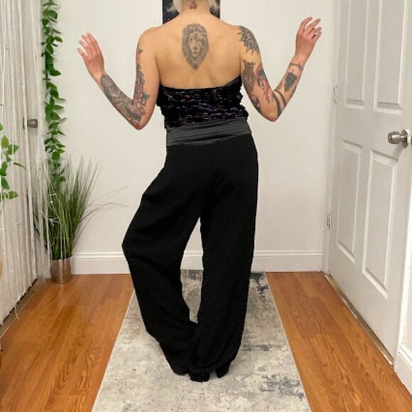 Ramy Brook Johanna Sequin Evening Jumpsuit Size 10 Black Combo Blkco - Picture 12 of 16